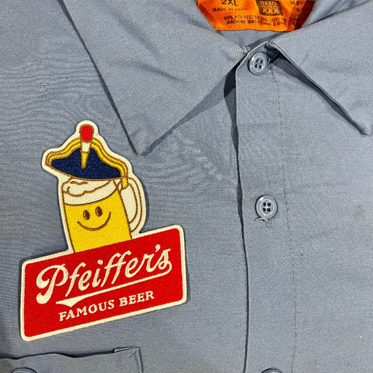Pfeiffer's Famous Beer with Happy Mug Iron-on Patch