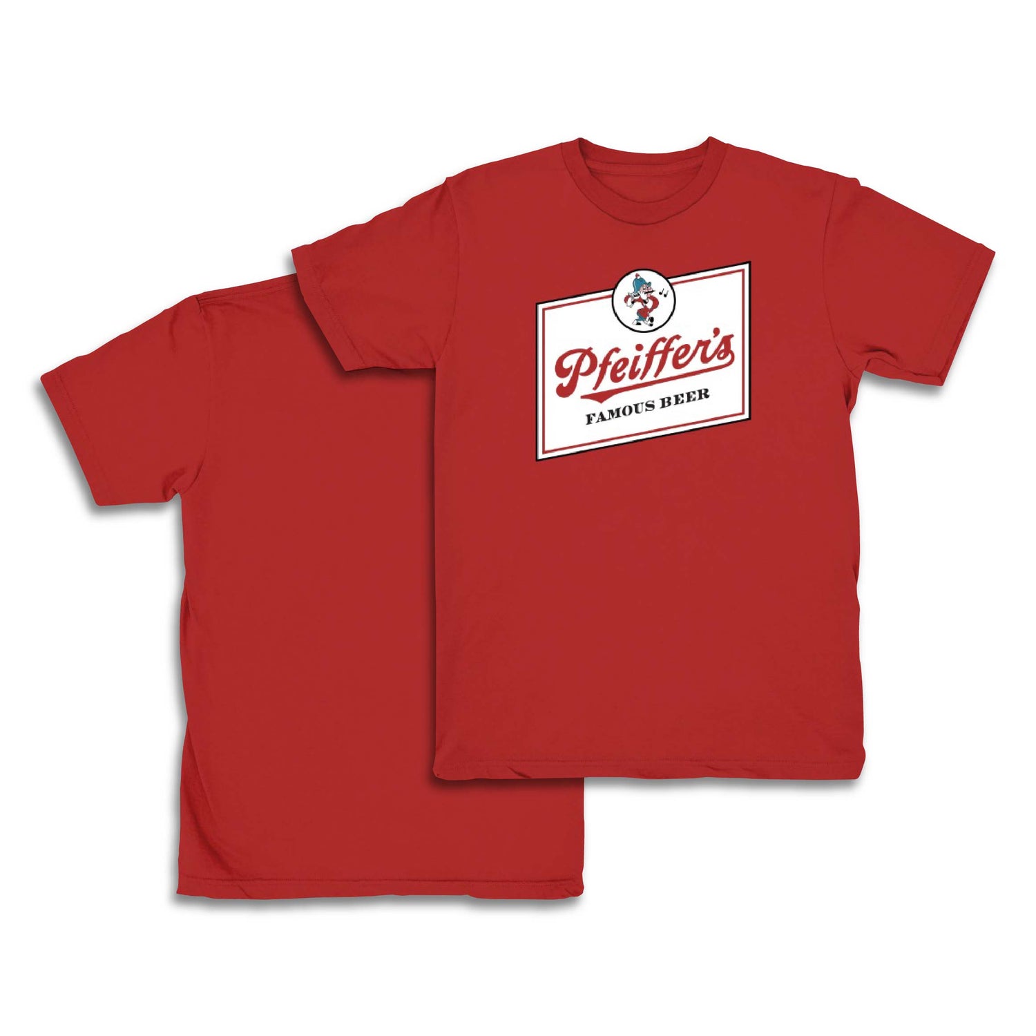 Red Pfeiffer’s Famous Beer Label T-Shirt