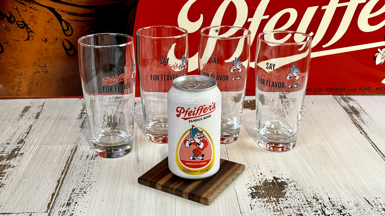 Pfeiffer's Famous Beer Glasses