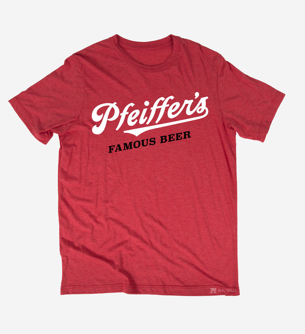 Red Pfeiffer’s Beer Workman Tee Front